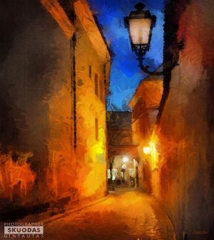 Gintautas Skuodas. Photo from the series "Painting vision". Old Vilnius streets. The photograph printed on canvas. With support. 33 X 50 cm. 75 €