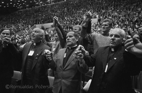Romualdas Požerskis. Fotografija. Sąjūdžio suvažiavimas. 1988-10-23.