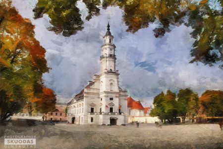 Gintautas Skuodas. Photo from the series "Painting vision". Kaunas Old Town. Panoramic photography. 70 X 50 cm. The photograph is printed on canvas. With support. 110 €